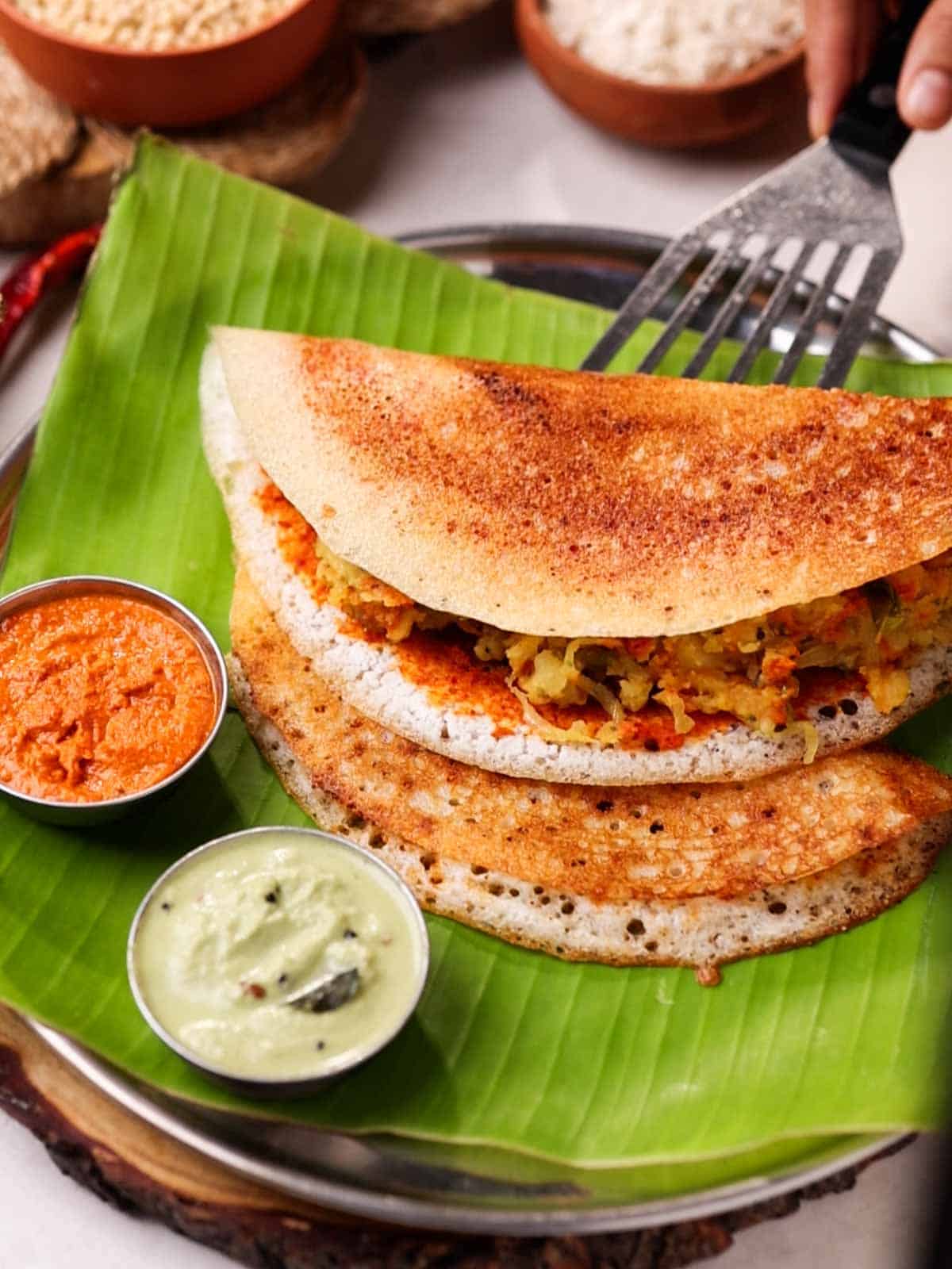 Crispy masala dosa